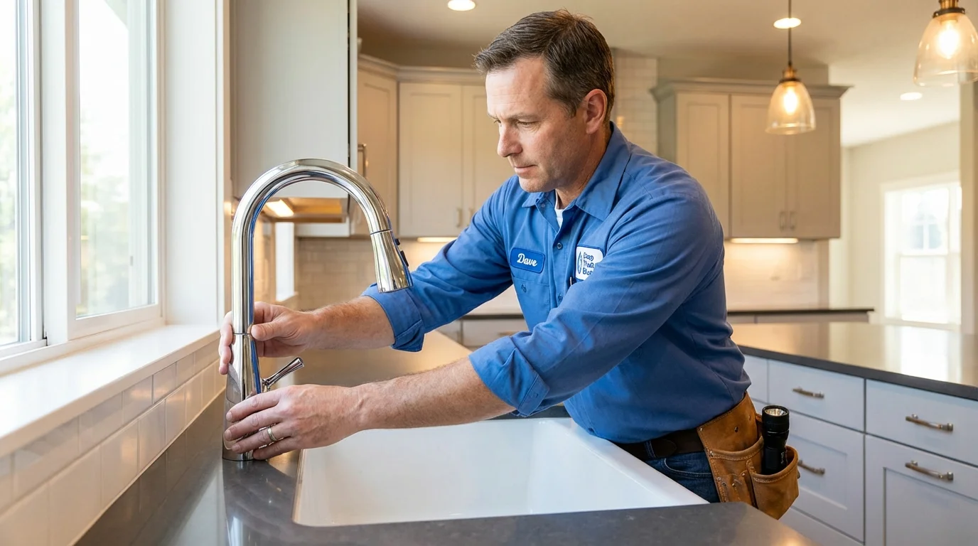 Kitchen faucet installation by Johns Plumbing LLC in New Ellenton